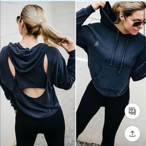Free people movement back into it cutout hoodie